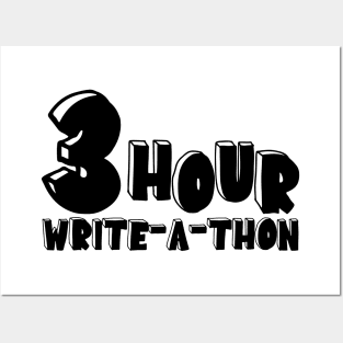 3 Hour Write-a-thon Posters and Art